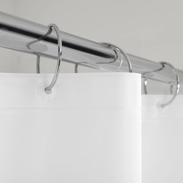 Alt view image 2 of 6 - Mainstays PEVA Shower Curtain Liner, Lightweight, 70in x 71in, White