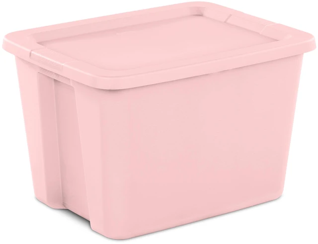 Main image of Sterilite 18 Gallon Large Storage Bin Plastic Storage Container with Snap-On Lid Pink