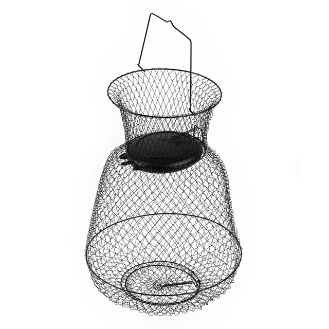 Alt view image 2 of 6 - Ozark Trail 15in x 21in Collapsible Floating Wire Fishing Basket with Trap Doors and Handle