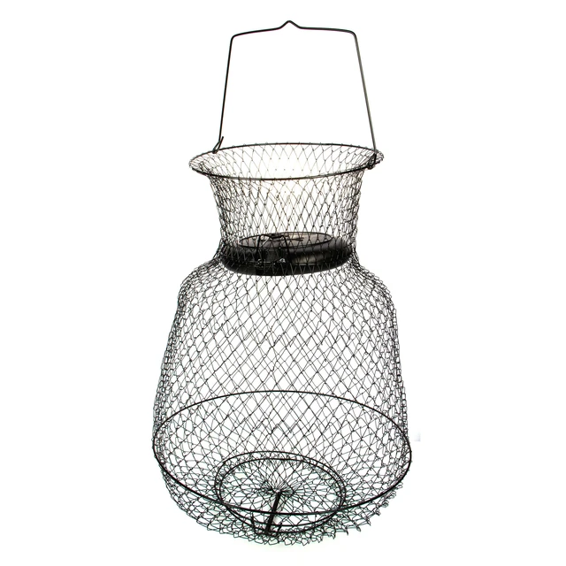 Alt view image 6 of 6 - Ozark Trail 15in x 21in Collapsible Floating Wire Fishing Basket with Trap Doors and Handle