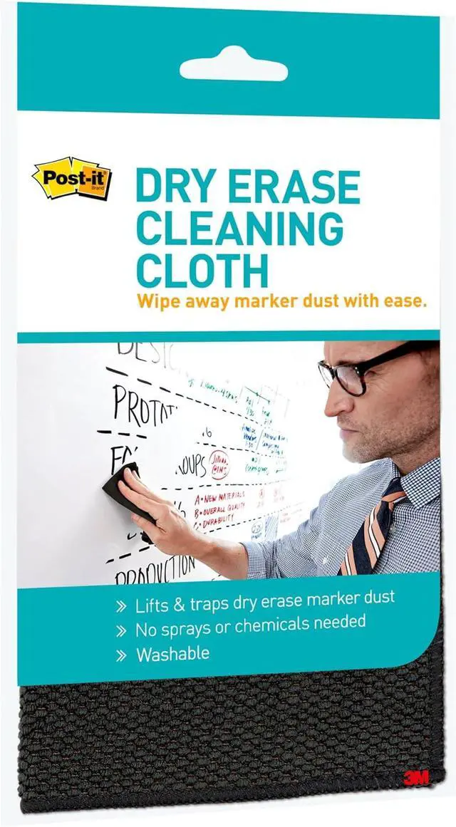 Alt view image 2 of 6 - Post-it Dry Erase Cleaning Cloth (MMMDEFCLOTH) 10 5/8 x 10 5/8 Grey white
