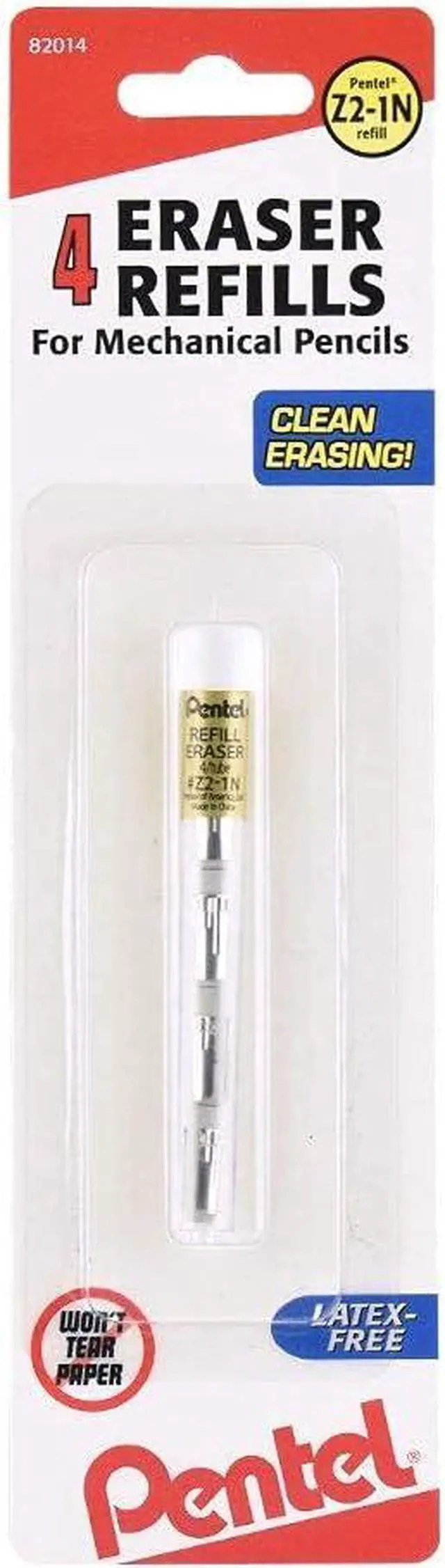 Main image of Pentel Eraser Refill Pencils, 3/Tab, 1 Tab/Pack, White (PENZ21)