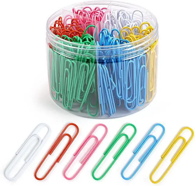 Main image of 320 Pcs Large Paper Clips, 2 Inch Jumbo Paper Clips, Colorful Coated Paperclips, Heavy Metal Paperclips Office for Teacher Supplies School Supplies