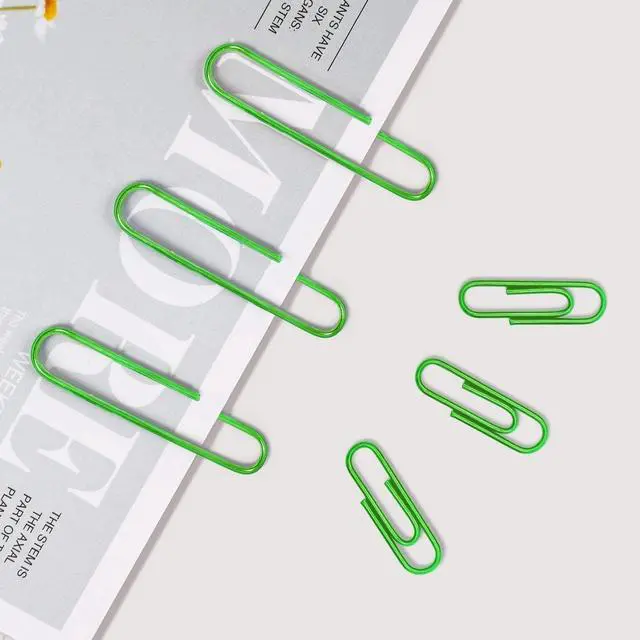 Alt view image 5 of 6 - Vinaco Green Large Paper Clips, 100 Pack 2", Rustproof Office Supplies | Vinyl Coated Metal paperclips, Smooth Burr-Free Surface for Document Organizing, DIY & Daily Home Use