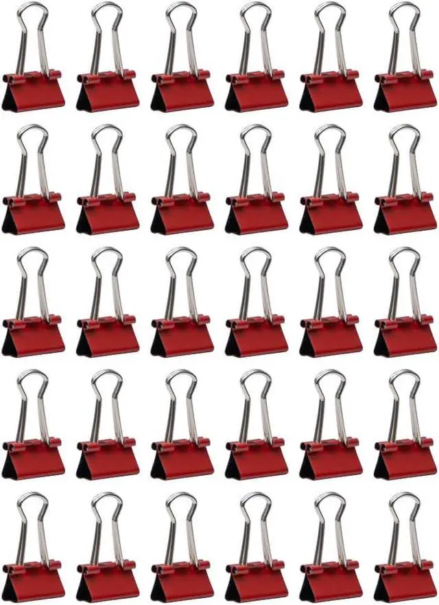 Alt view image 2 of 3 - JAM PAPER Colorful Binder Clips - Extra Small - 3/5 Inch (15 mm) - Red Binderclips - 30/Pack