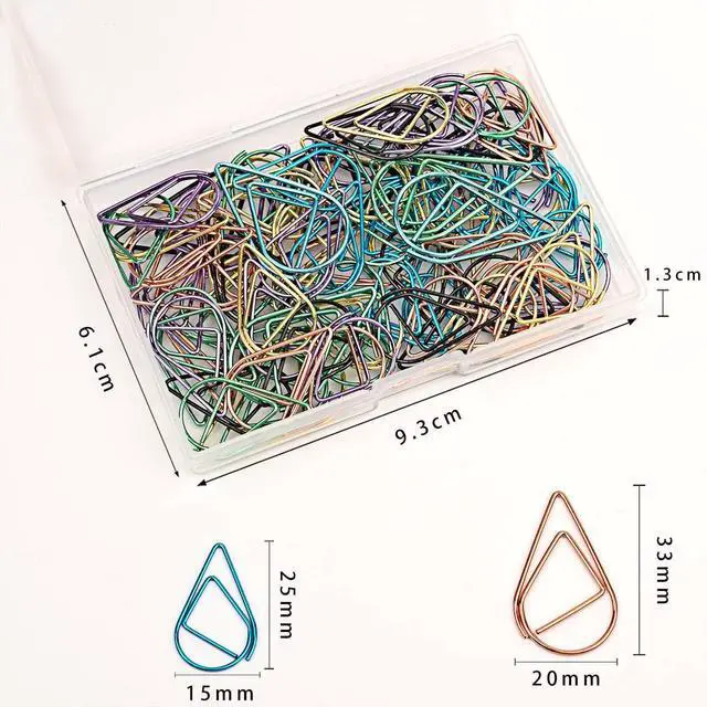 Alt view image 2 of 7 - Multicolor Paperclips Metal Paper Clips Colored Paper Clamp Note Clips for School Office Wedding (100 Pieces)
