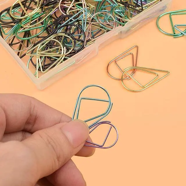 Alt view image 5 of 7 - Multicolor Paperclips Metal Paper Clips Colored Paper Clamp Note Clips for School Office Wedding (100 Pieces)