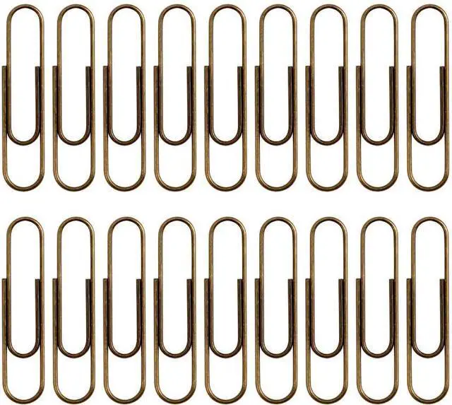 Main image of 50 Pieces 50 mm Metal Paper Clips for Office School and Personal Use (Bronze)