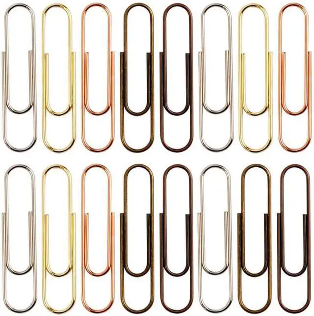 Alt view image 3 of 6 - 50 Pieces 50 mm Metal Paper Clips for Office School and Personal Use (Bronze)