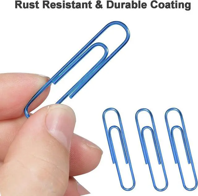 Alt view image 3 of 6 - Vinaco Blue Large Paper Clips, 100 Pack 2", Office School Supplies | Vinyl Coated Metal paperclips, Smooth Burr-Free Surface for Document Organizing, DIY & Daily Home Use
