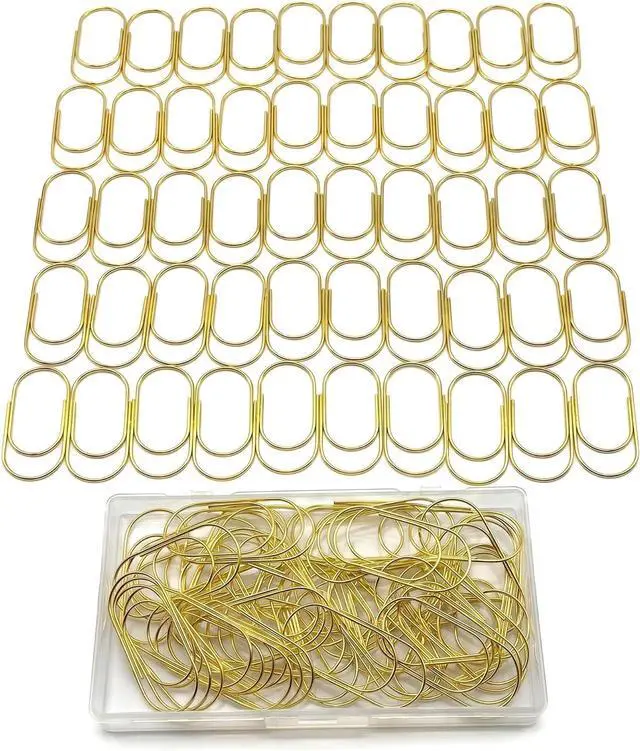Main image of Jumbo Gold Paper Clips Heavy Duty Paperclips, 2 Inch, 50 Pcs | Large Size, Heavy Duty, Rust Resistant, Smooth Finish No Snag, Office Wedding Invitations Planner Home Use