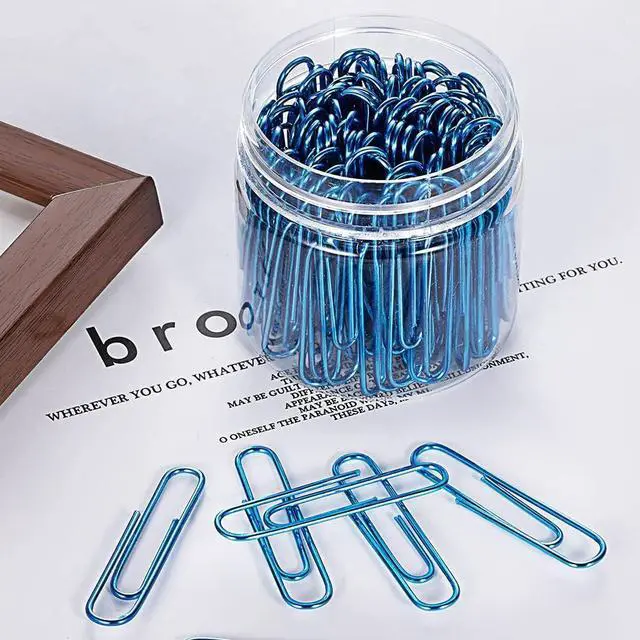 Alt view image 6 of 6 - Vinaco Blue Large Paper Clips, 100 Pack 2", Office School Supplies | Vinyl Coated Metal paperclips, Smooth Burr-Free Surface for Document Organizing, DIY & Daily Home Use