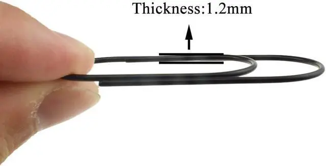Alt view image 3 of 6 - HAHIYO Paper Clips 2 inches (50mm) Length Black Wide Paperclips Vinyl Coated Prevent Scratching Tearing The Pages Sturdy for Bookmark Organize Home Office School 30 Pack