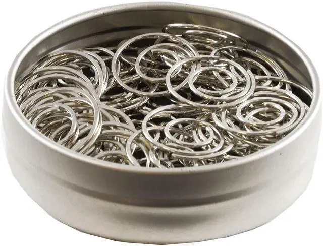 Alt view image 2 of 5 - JAM PAPER Circular Paper Clips - Round Paperclips - Silver - 50/Pack