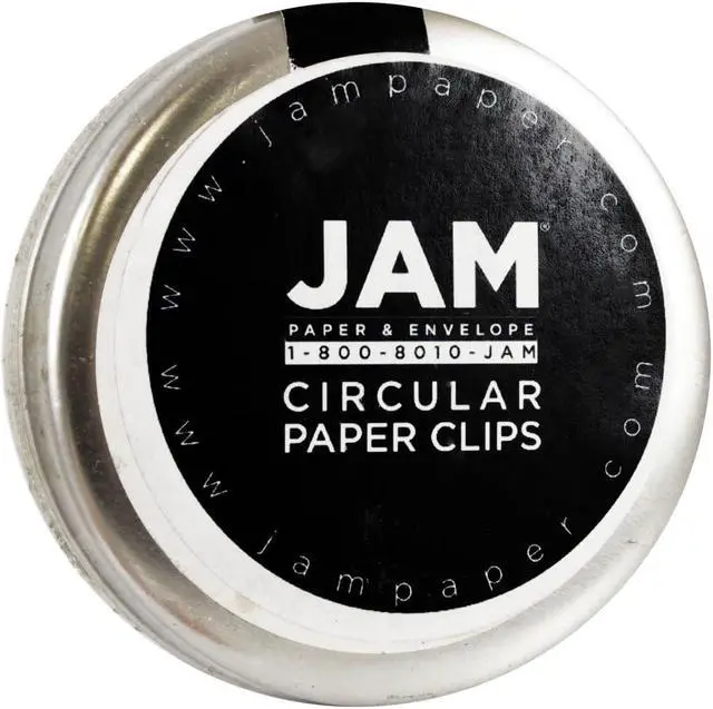 Alt view image 4 of 5 - JAM PAPER Circular Paper Clips - Round Paperclips - Silver - 50/Pack