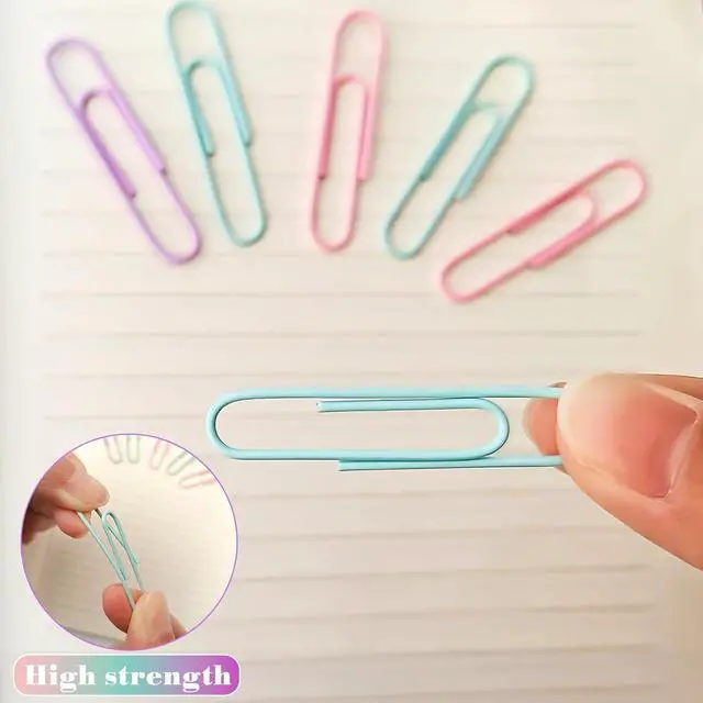 Alt view image 7 of 7 - Macaron Colored Jumbo Paper Clips, 300 Pcs 2 Inch (50 mm) | Pastel Large Paper Clips, Metal Cute Paperclips, Big Clips for Paperwork, Ideal for Office, School and Home Use