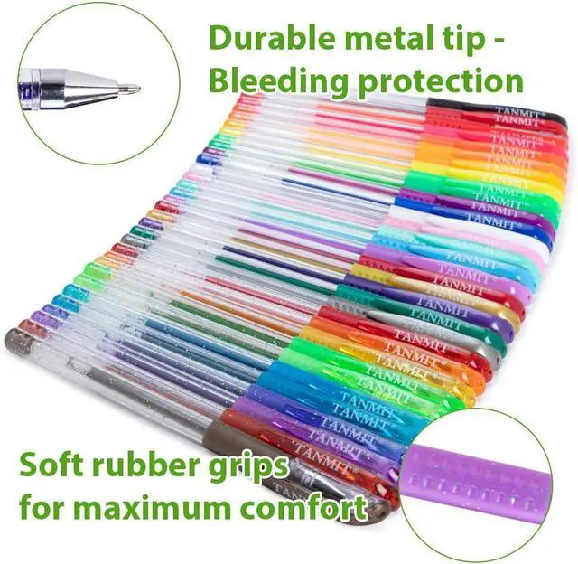Alt view image 7 of 7 - Gel Pens, 33 Color Gel Ink Pen Fine Point Colored Pen Set with 40% More Ink | Coloring Art Supplier for Adult Coloring Books, Drawing, Doodling, Scrapbooks Journaling