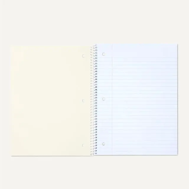 Alt view image 4 of 5 - Amazon Basics Wide-Ruled Spiral Notebooks with Perforated Pages, 70 Sheets, 8" x 10.5", Light Blue, 2-Pack