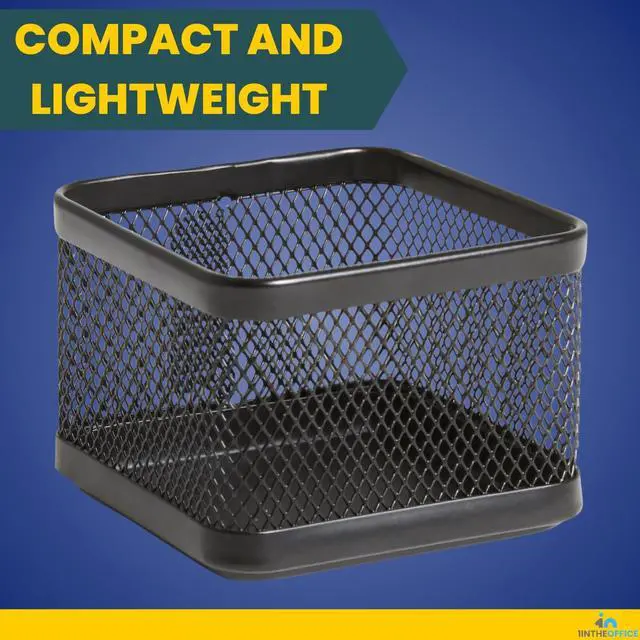 Alt view image 4 of 7 - 1InTheOffice Mesh Paperclip Holder For desk, Paperclip Holder Desk Accessories Holder(2 Pack)