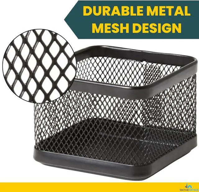 Alt view image 5 of 7 - 1InTheOffice Mesh Paperclip Holder For desk, Paperclip Holder Desk Accessories Holder(2 Pack)