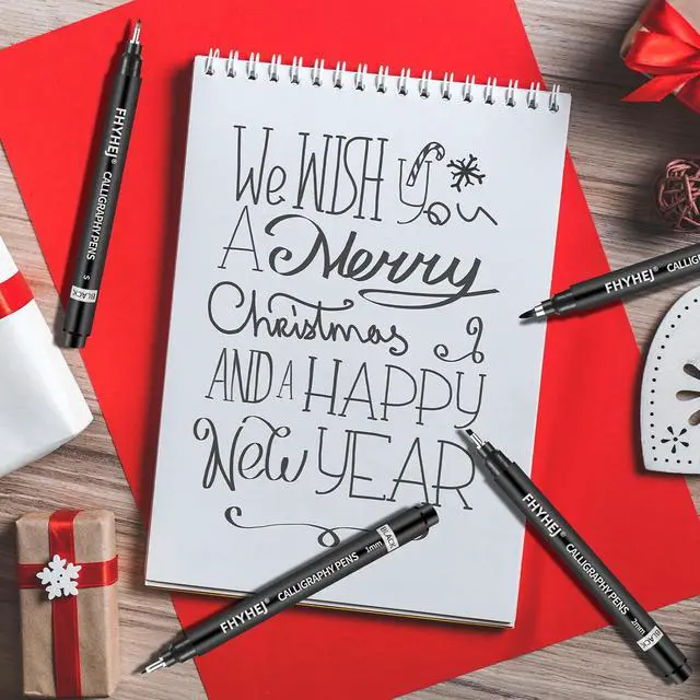 Alt view image 6 of 7 - Calligraphy Pens for Writing, Hand Lettering Pens, 6 Size | Brush Pens Calligraphy Set for Beginners, Calligraphy Brush Pens for Art Drawing, Sketching, Scrapbooking, Journaling