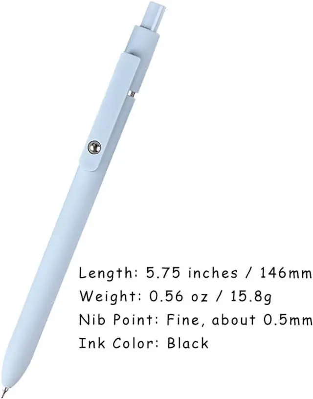 Alt view image 5 of 7 - erofa 5 PCS Zennyth Gel Pens Quick Dry Fine Point Premium Retractable Rolling Ball Black Ink Smooth Writing Pens for School Office (Morandi)