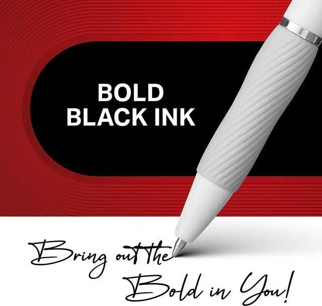Alt view image 3 of 5 - Sharpie S-Gel, Gel Pens, Drawing Pens, Gel Ink Pens For Journaling, Writing Pens, Coloring Pens, Medium Point Pens (0.7Mm), Pearl White Body, Black Gel Ink Pens, 8 Count
