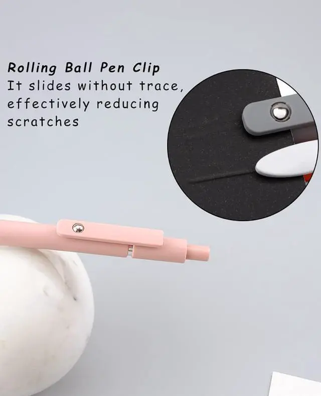 Alt view image 6 of 7 - erofa 5 PCS Zennyth Gel Pens Quick Dry Fine Point Premium Retractable Rolling Ball Black Ink Smooth Writing Pens for School Office (Morandi)