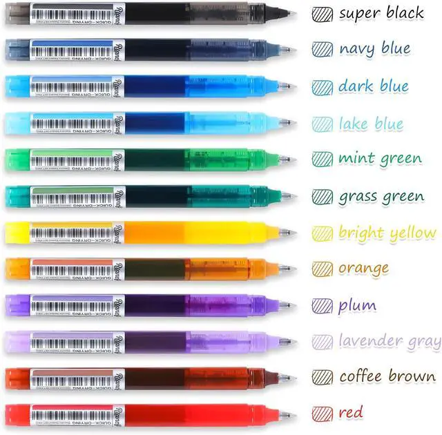 Alt view image 2 of 7 - USUAL 24 Colored Liquid Ink Rollerball Pens, 0.5mm Fine Point | Smooth Writing,Quick-Drawing Pen for Journaling Back-to-School