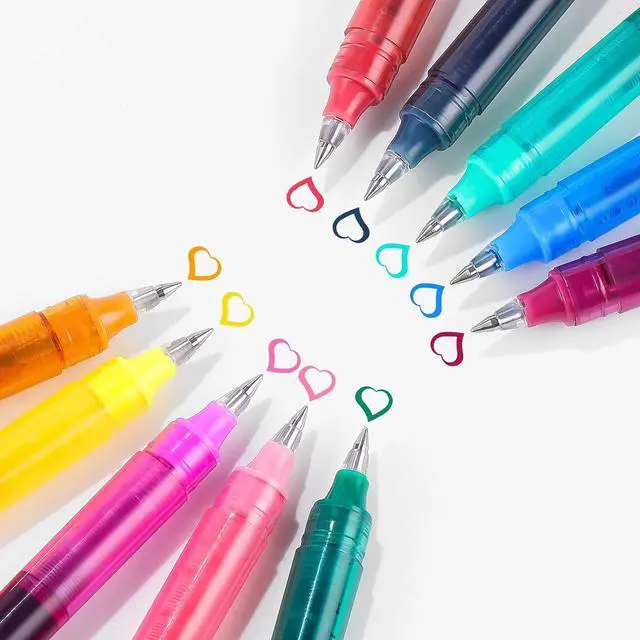 Alt view image 6 of 7 - USUAL 24 Colored Liquid Ink Rollerball Pens, 0.5mm Fine Point | Smooth Writing,Quick-Drawing Pen for Journaling Back-to-School