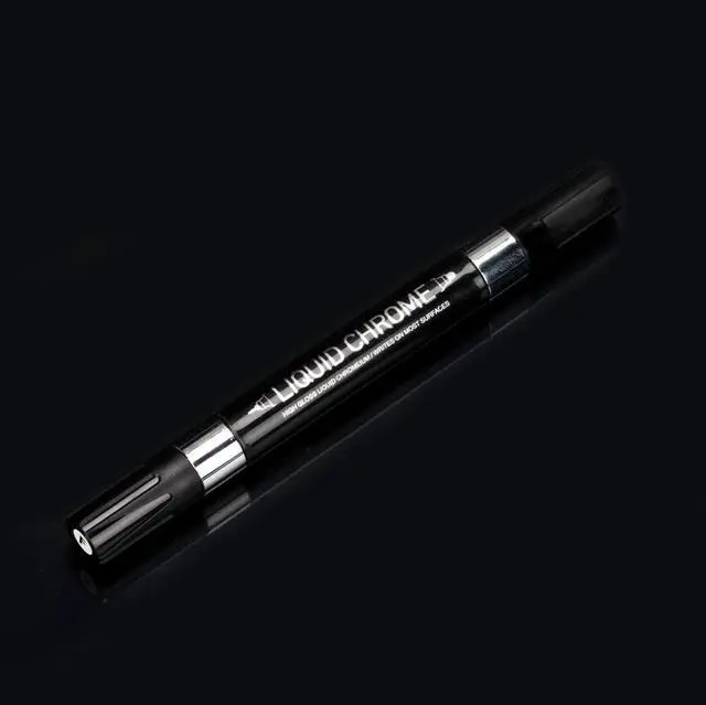 Alt view image 2 of 5 - ZEYAR Liquid Chrome Marker Paint Marker, DIY Silver Marker Pen for most surfaces, High-gloss display effects, Dual tips: Extra Fine and Medium Point (0.7mm & 2mm Sized Tips) (1)