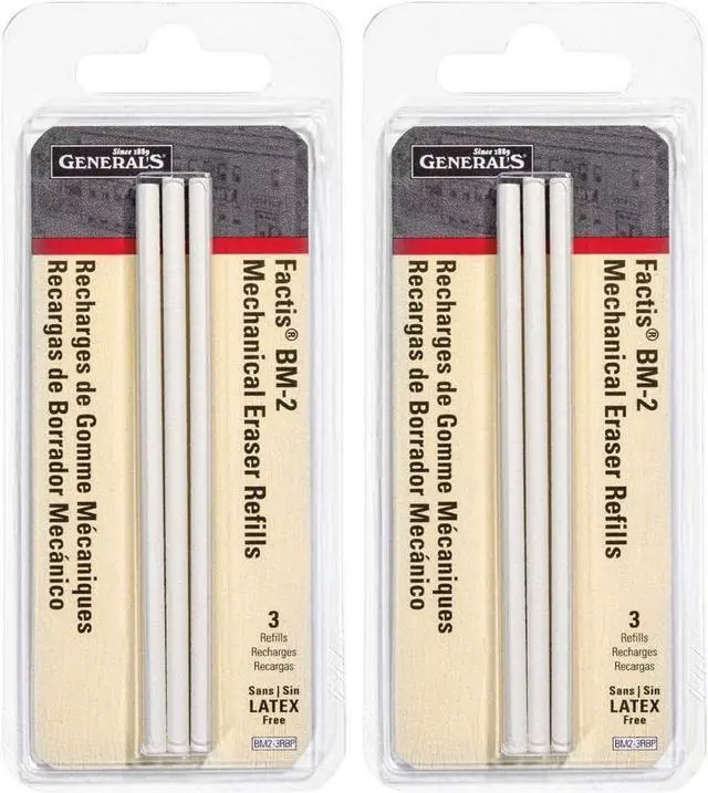 Main image of Factis Pen Style Mechanical Eraser Refills 3/Pkg-