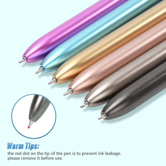 Alt view image 5 of 7 - 12 Pcs Black Gel Pens 0.5mm Gel Ink Pens Bulk Quick Drying Pens Colored | Retractable Fine Point Pens for Smooth Writing, ABS Case with Pocket Clip Perfect for Office School