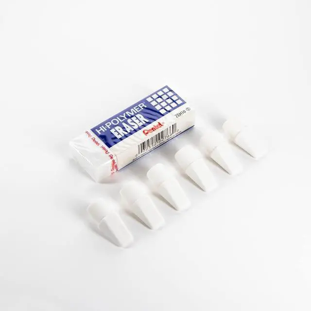 Alt view image 2 of 6 - Pentel HI-Polymer Eraser Combo Pack, 6 Caps, 1 Large (ZEH0210BP7)