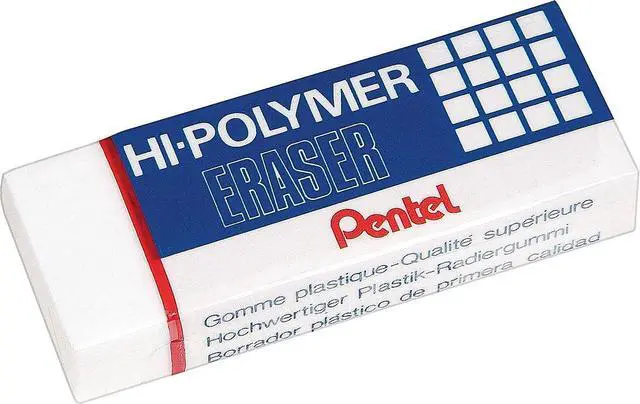 Alt view image 3 of 5 - Pentel Hi-Polymer Block Eraser, Large, White, Pack of 3 (ZEH10BP3-K6)