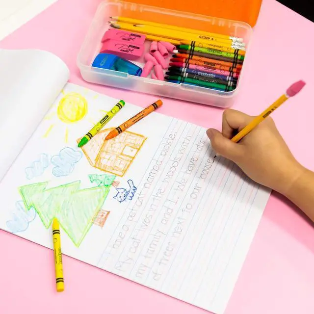 Alt view image 6 of 7 - BAZIC Eraser Sets Eraser, Pink (2233) | Latex-free and PVC-free, Pink block erasers plus 12 pencil-top eraser caps, Clean erase, School, Home