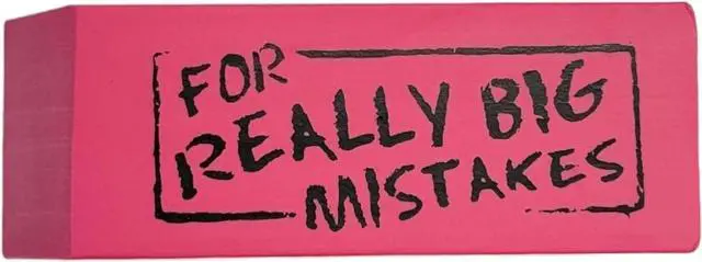Main image of Rhode Island Novelty Jumbo Big Mistake Wedge Eraser, One Per Order