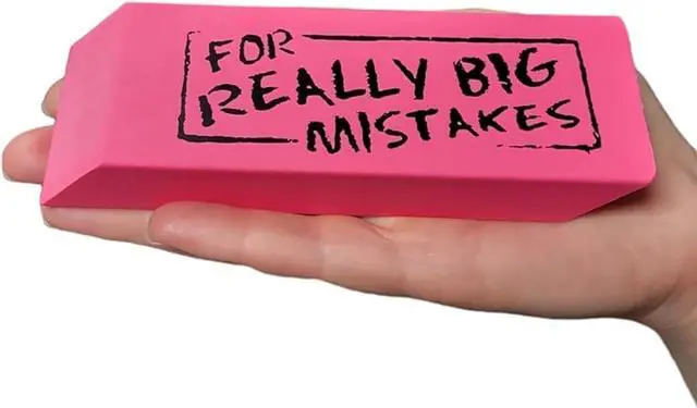 Alt view image 2 of 5 - Rhode Island Novelty Jumbo Big Mistake Wedge Eraser, One Per Order