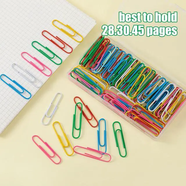 Alt view image 4 of 7 - 110 Pcs 2 Inch Colorful Paper Clips, Assorted Colored Coated Jumbo Reusable Big Paperclips, Durable and Rustproof, Large Colored Paperclips for Office School Document Organizing