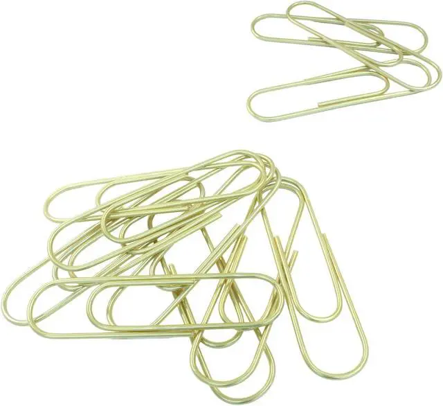 Alt view image 4 of 5 - 4 Inch Jumbo Paper Clips, Gold, 15Pcs | Coated Large Reusable Big Paperclips for Office, School, Home Document Organizing
