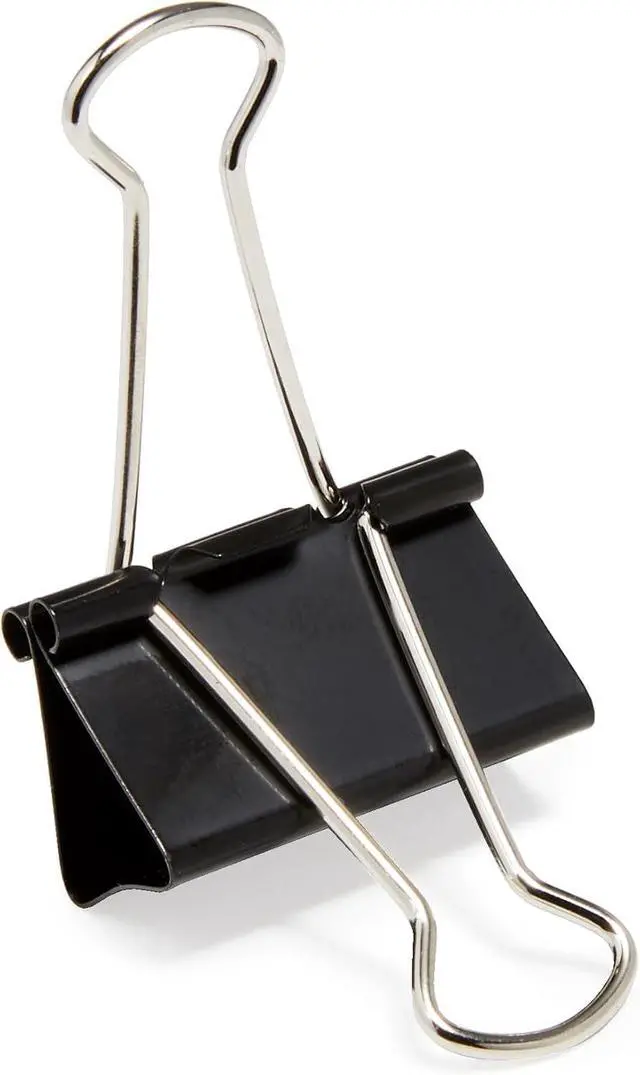 Alt view image 7 of 7 - Amazon Basics Sturdy Binder Clips, Office Supplies, Medium 1.25 inches, Document Organizing, Sturdy Steel, Black, 24 Count (2 Pack of 12)
