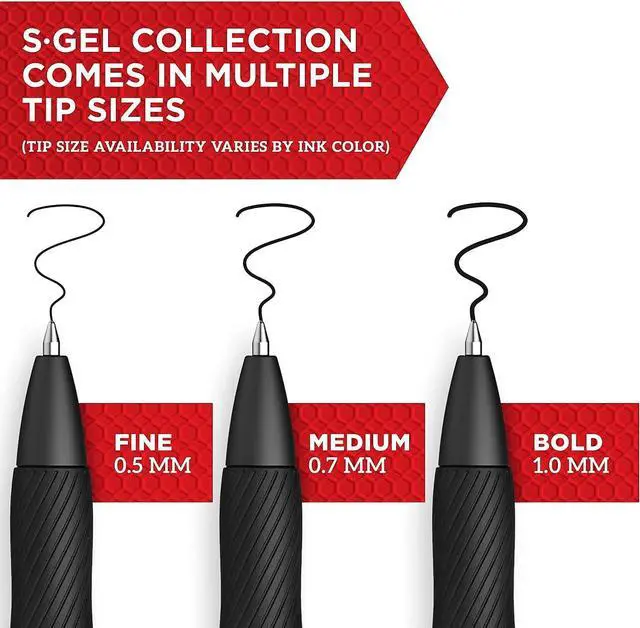 Alt view image 2 of 6 - Sharpie S-Gel BOLDPT Black 4CT