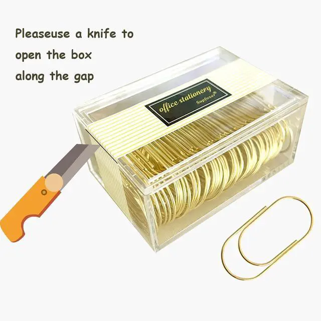 Alt view image 7 of 7 - Gold Large Paper Clips, 50pcs 50mm/1.97" Oversized Jumbo Wide Planner Giant Paper Clip Non Skid Smooth Finish Steel Wire Office Supply Invitation Accessories (Gold)