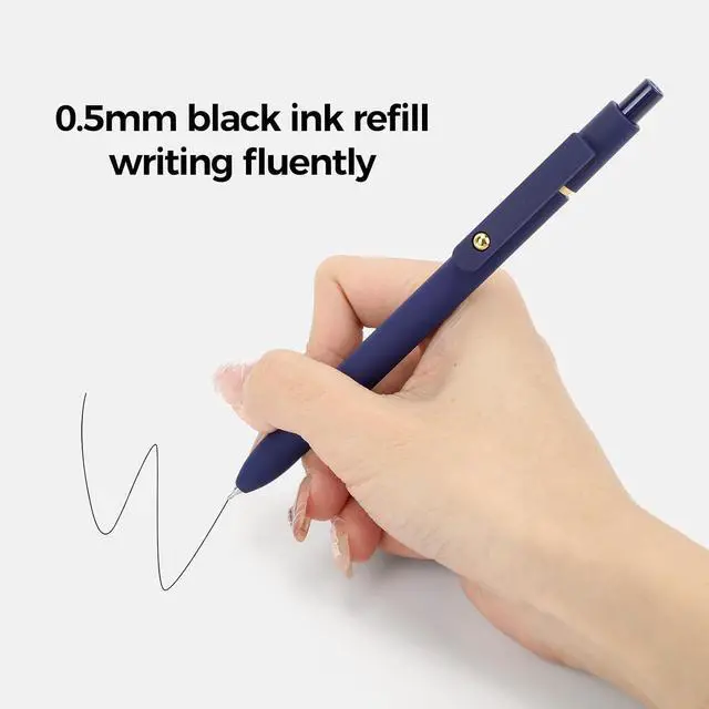 Alt view image 5 of 7 - Ddaowanx Gel Pens,6 Pcs 0.5mm Retractable Quick Dry Black Ink Pens | Fine Point Smooth Writing Pens for Journaling and Planner,Cute Desk Accessories Office&School Supplies,Gifts for Women