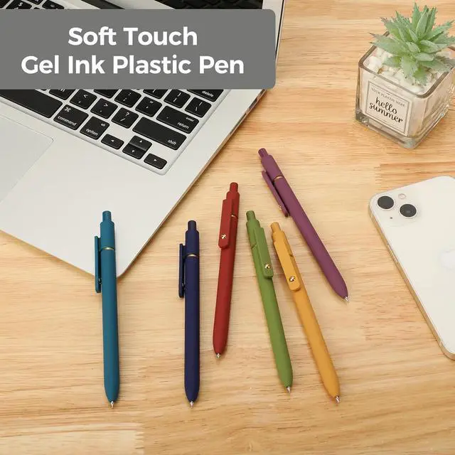 Alt view image 6 of 7 - Ddaowanx Gel Pens,6 Pcs 0.5mm Retractable Quick Dry Black Ink Pens | Fine Point Smooth Writing Pens for Journaling and Planner,Cute Desk Accessories Office&School Supplies,Gifts for Women