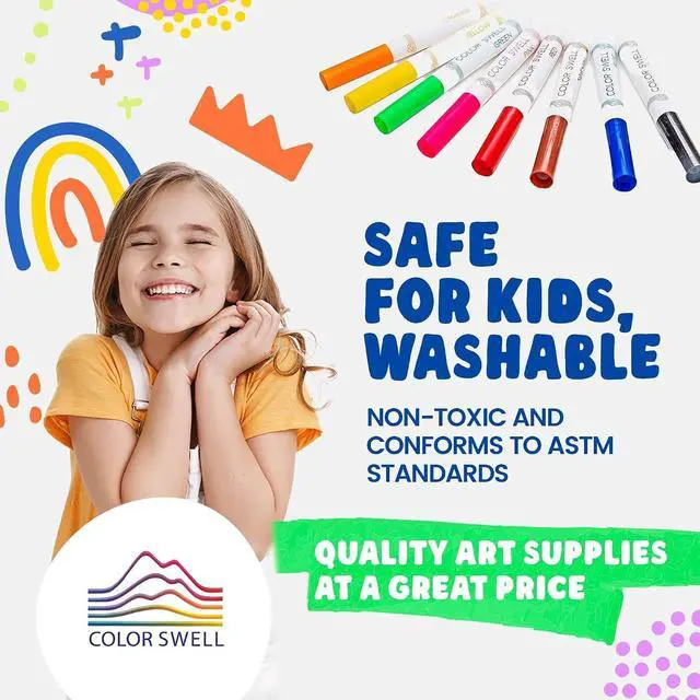 Alt view image 5 of 7 - Color Swell Bulk Markers, 1 Pack, 8 per Pack (8 Total) - Broad Line