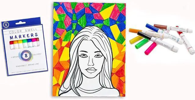 Alt view image 7 of 7 - Color Swell Bulk Markers, 1 Pack, 8 per Pack (8 Total) - Broad Line