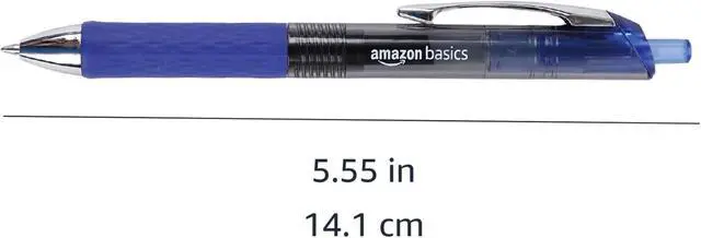 Alt view image 6 of 7 - Amazon Basics Retractable Gel Pens, Fine Point 0.7mm, Smooth Writing, No-Smear Ink, Blue, 12-Pack