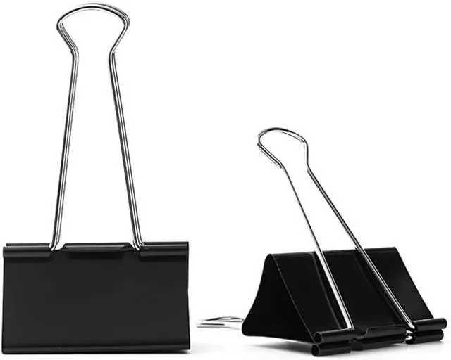 Alt view image 7 of 7 - Extra Large Binder Clips 3 inch super big Binder Clips 6 Pack Big Metal Paper Clamps Black (3 Inch)