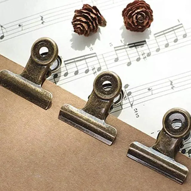 Alt view image 4 of 7 - Bulldog Clips with Hole for Push-pin, Paper File Clips with Strong Spring, Small Metal Binder Clips, Seal Clamps for Coffee Tea Food Bags, Decorative Clips for DIY Photo Grid (Bronze, 22 mm)